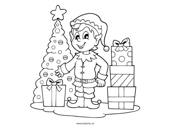 Omaľovánky pre deti Vianoce darčeky
